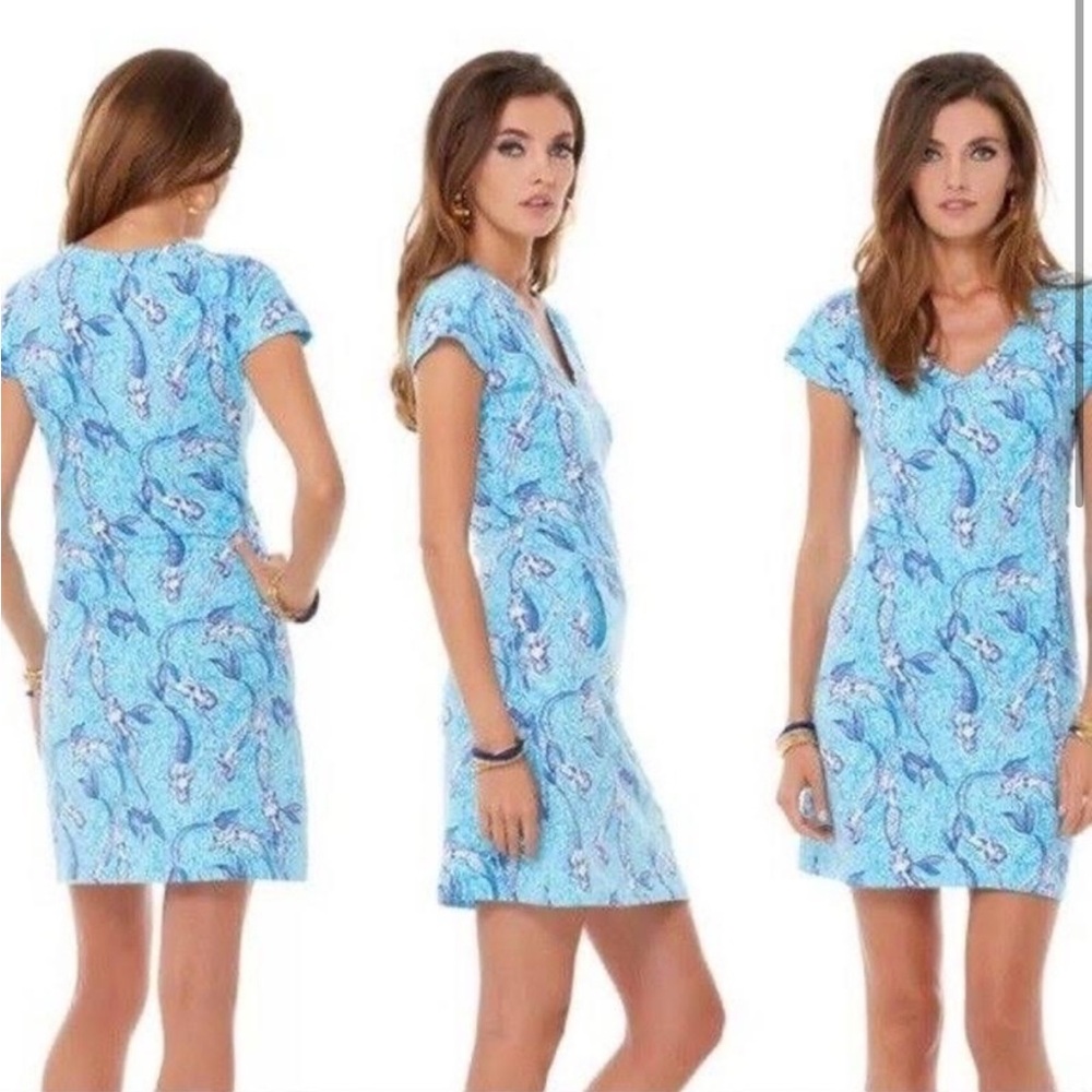 Hayley Dress in Spa Blue Nice Tail Mini